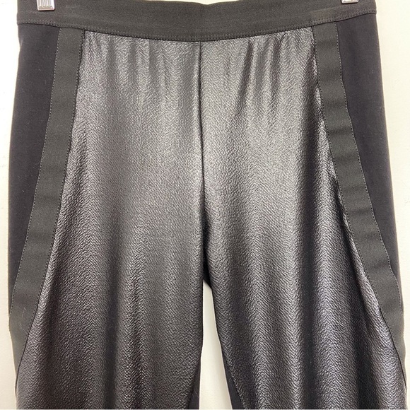 BCBGMAXAZRIA LANDYN faux Leather black pants stretchy material bikercore medium - Picture 8 of 14